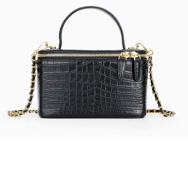 Italy Handbag - CC02 Black 鱷魚皮