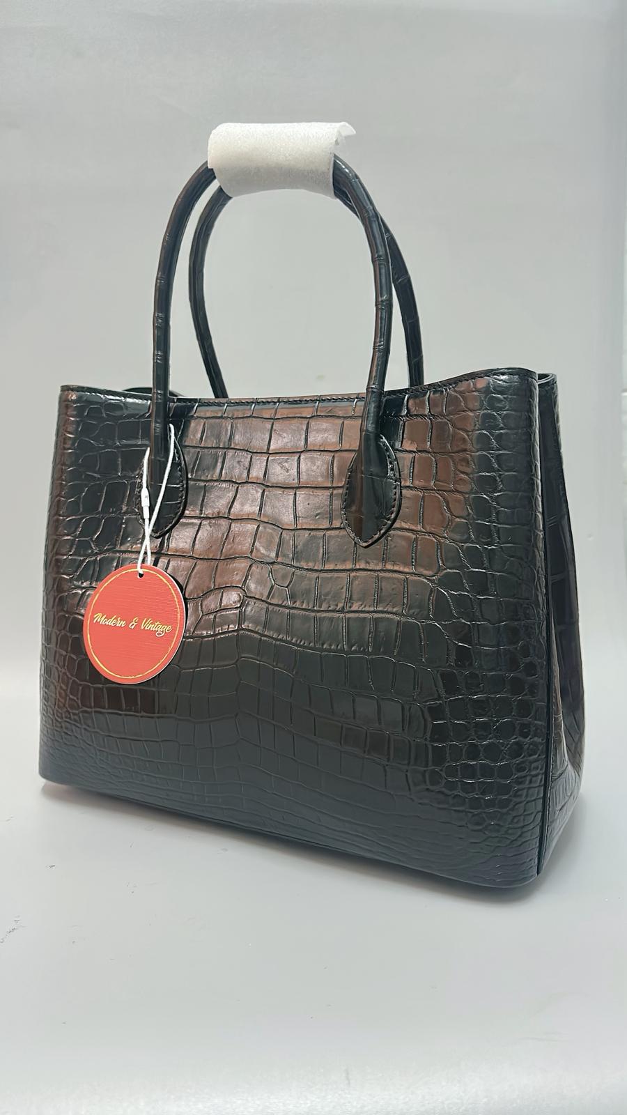 Italy Handbag - CC06 BLACK 鱷魚皮 30cm