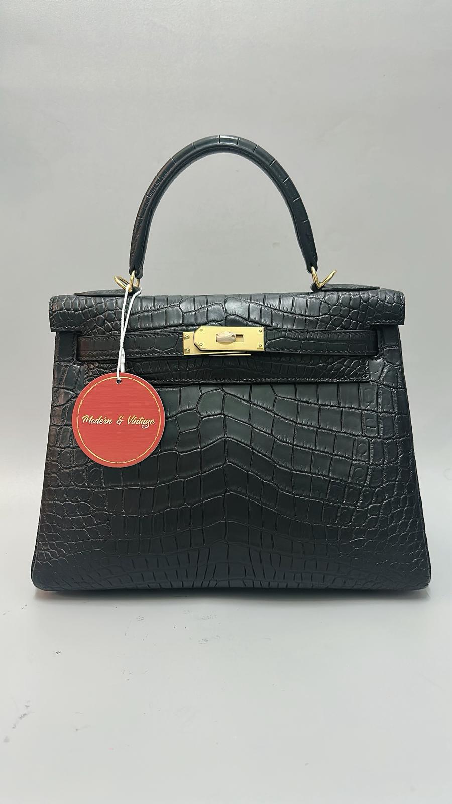 Italy Handbag - CC34 Black 頂頂級極品鱷魚啞面