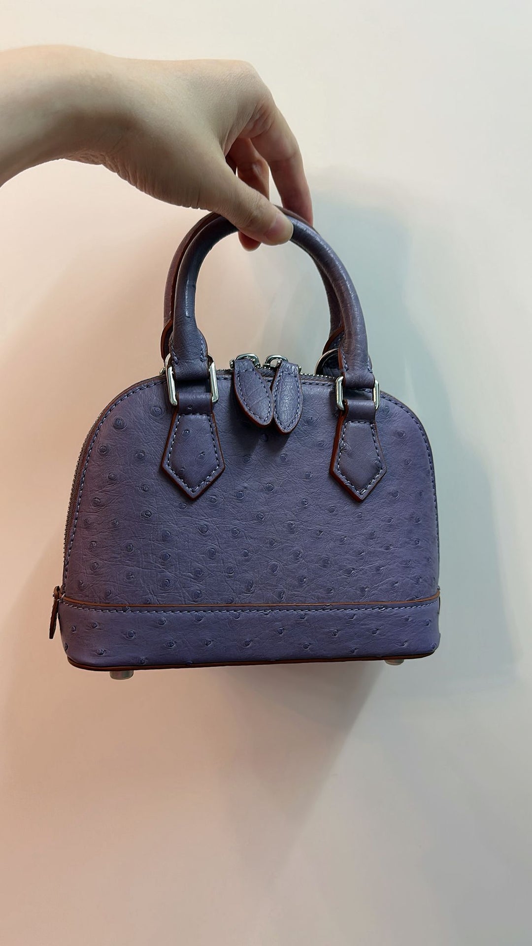 Italy Handbag - OS03 PURPLE 鴕鳥皮