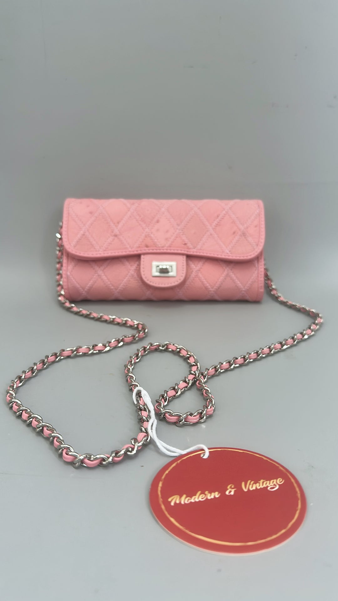 Italy Handbag - OS05 PINK 鴕鳥皮