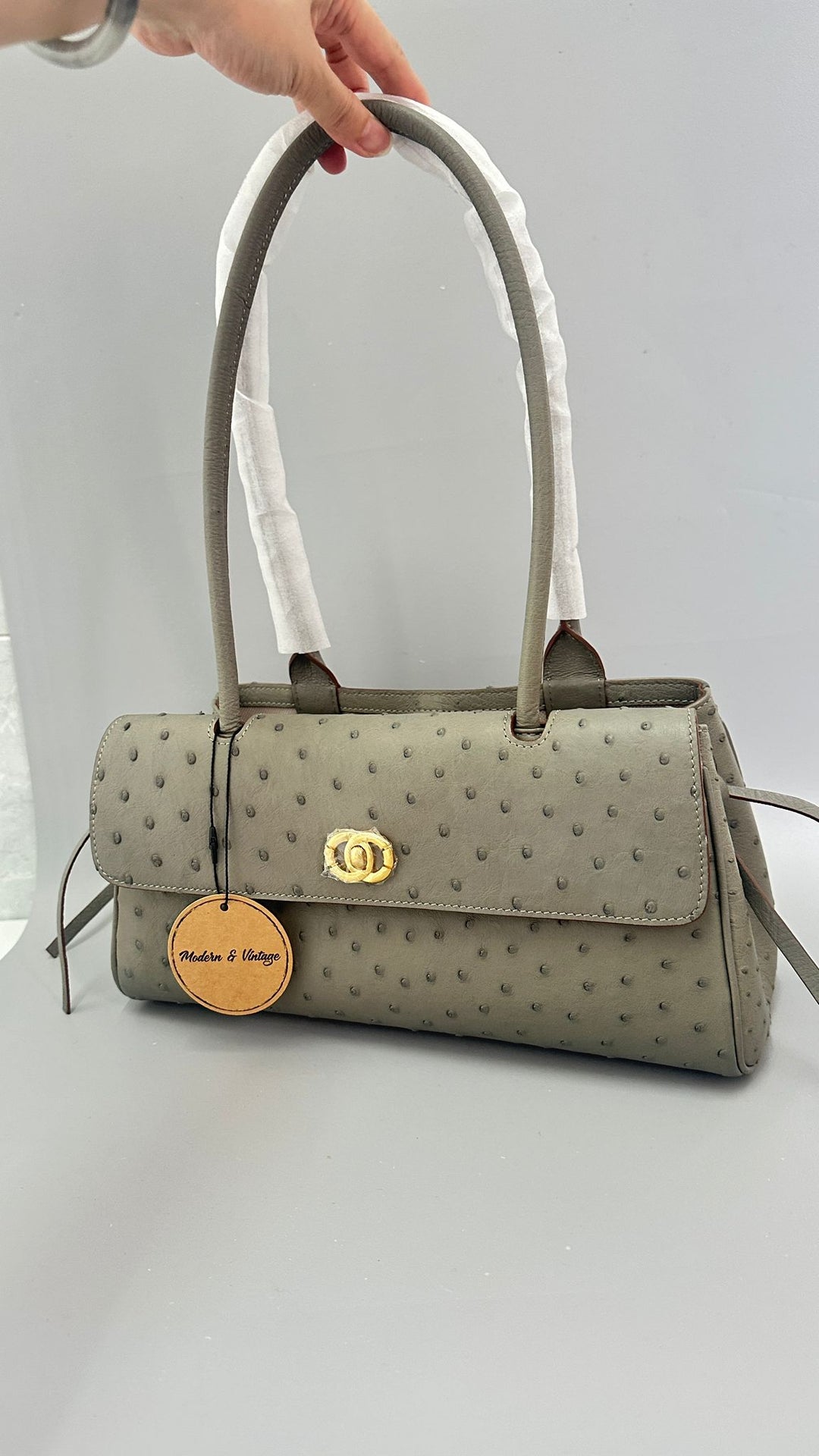 Italy Handbag OS14 鴕鳥皮